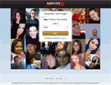 Tablet Screenshot of amputeedatingservice.com